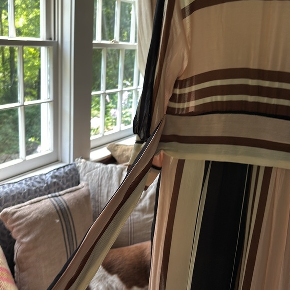 Zara Multicolored Pink Blush Striped Shirt Dress Tunic w/Belt Size XS - Picture 8 of 8